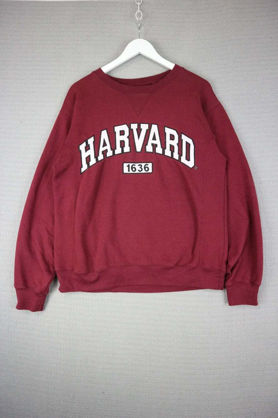 Campus Apparel 2000s Vintage Harvard University Cotton Pullover Sweater Medium B